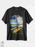 تیشرت مشکی طرح دار لهستان، استان مازووی، رود بوگ II، مدیوم اثر میکولاج گوسپودرک | فروشگاه ایماژ