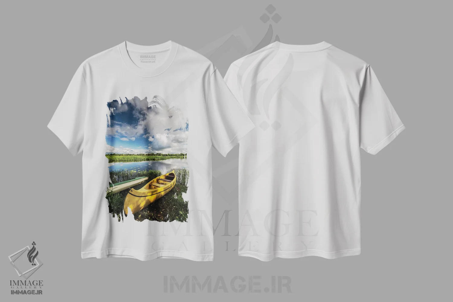 تیشرت سفید طرح دار لهستان، استان مازووی، رود بوگ II، مدیوم اثر میکولاج گوسپودرک | immage.ir