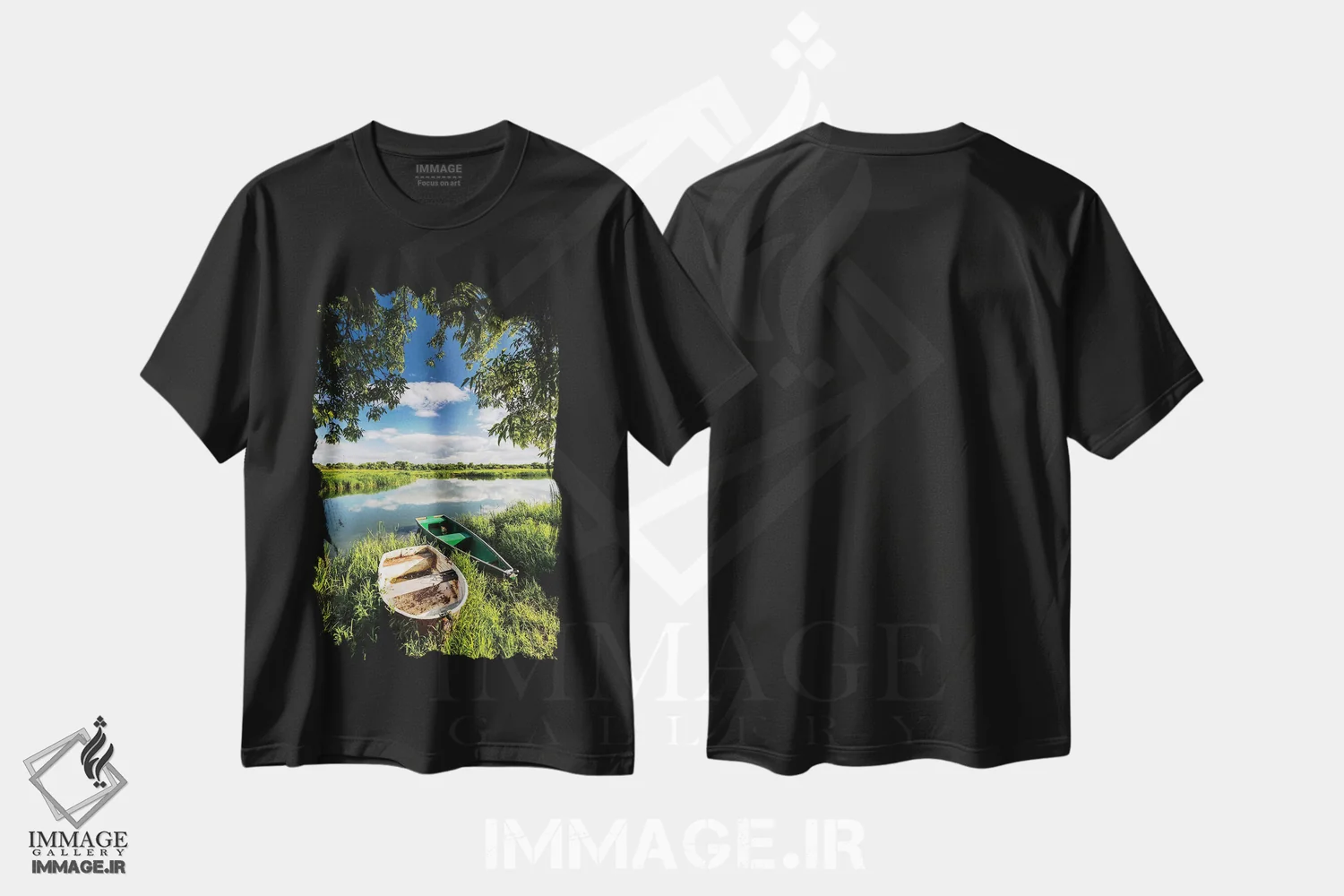 تیشرت مشکی طرح دار لهستان، استان مازووی، رود بوگ III، مدیوم اثر میکولاج گوسپودرک | immage.ir