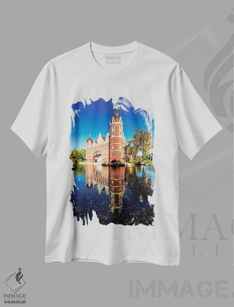 تیشرت سفید طرح دار Germany, Muskau Park,اروپا، آلمان، پارک موسکاو، مدیوم اثر میکولاج گوسپودرک | immage.ir