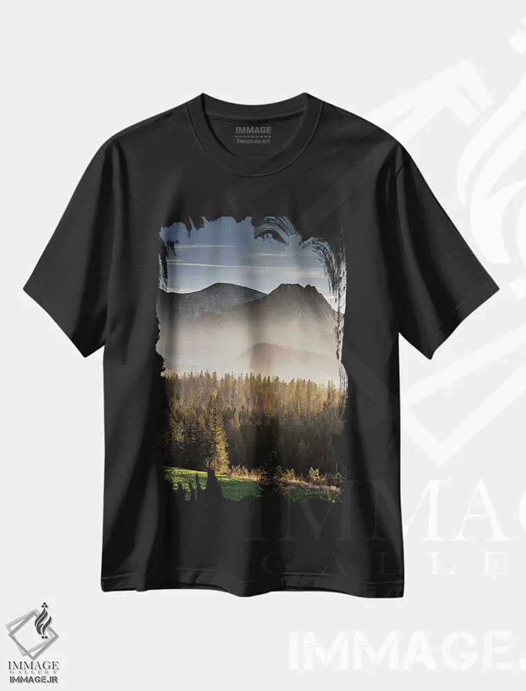 تیشرت مشکی طرح دار اروپا، لهستان، لهستان کوچک، کوه های تاترا I، مدیوم اثر میکولاج گوسپودرک | immage.ir