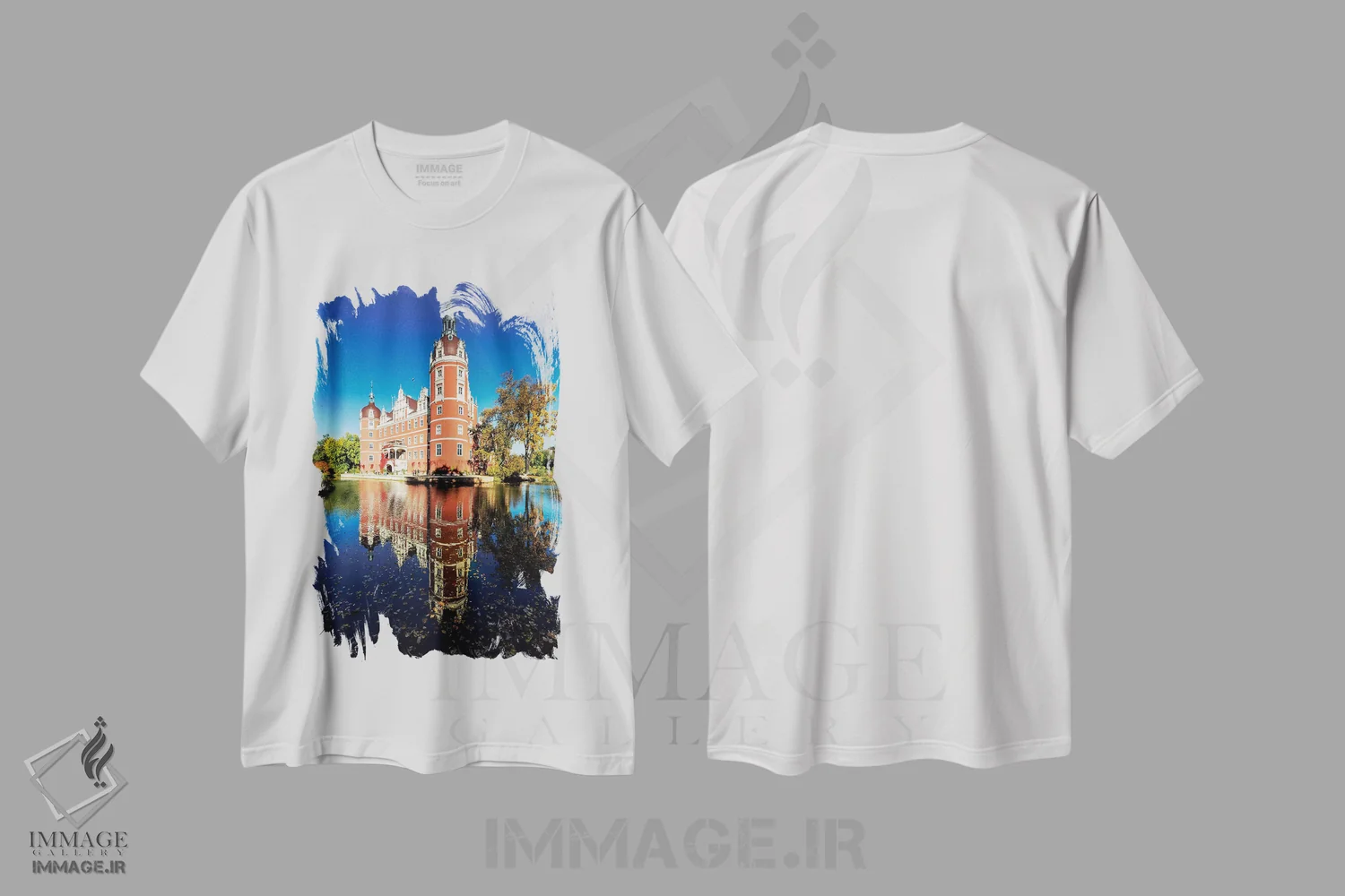 تیشرت سفید طرح دار Germany, Muskau Park,اروپا، آلمان، پارک موسکاو، مدیوم اثر میکولاج گوسپودرک | immage.ir