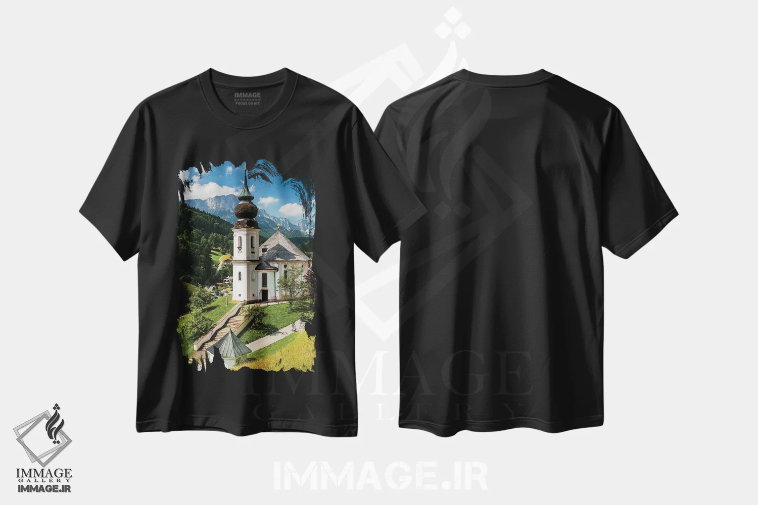 تیشرت مشکی طرح دار آثار میکولاج گوسپودرک - فروشگاه ایماژ