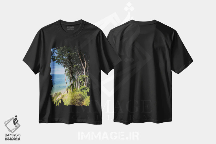 تیشرت مشکی طرح دار لهستان، دریای بالتیک XVI، مدیوم اثر میکولاج گوسپودرک | immage.ir