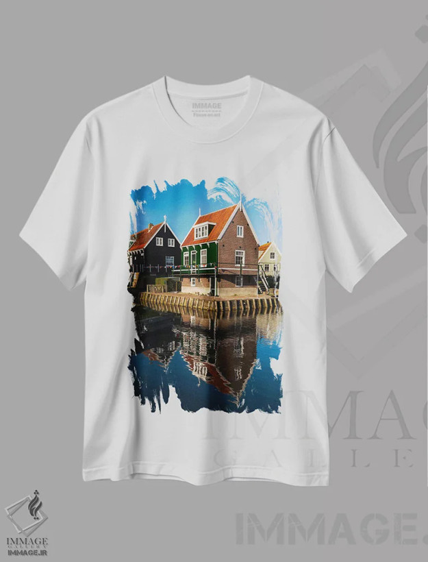 تیشرت سفید طرح دار هلند، مارکن، مدیوم اثر میکولاج گوسپودرک | فروشگاه ایماژ