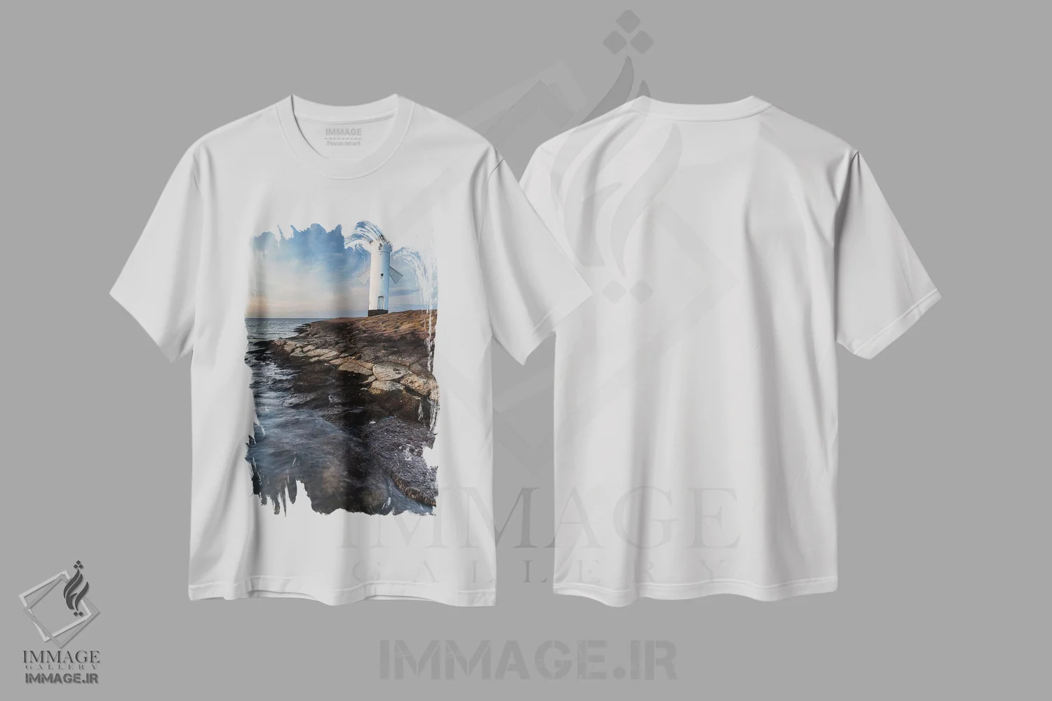 تیشرت سفید طرح دار لهستان، دریای بالتیک، سوینواوی چه، دکور ساحلی اثر میکولاج گوسپودرک | immage.ir