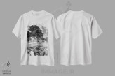 تیشرت سفید طرح دار اسپانیا، مایورکا، عکاسی سیاه و سفید اثر میکولاج گوسپودرک | فروشگاه ایماژ