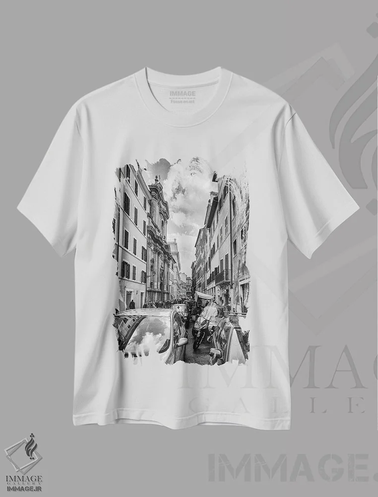تیشرت سفید طرح دار رم، مدیوم اثر میکولاج گوسپودرک | فروشگاه ایماژ