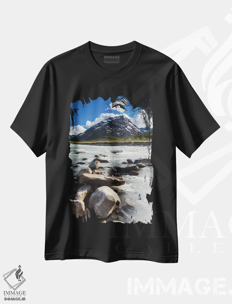 تیشرت مشکی طرح دار یوتونهیمن، نروژ، مدیوم اثر میکولاج گوسپودرک | فروشگاه ایماژ
