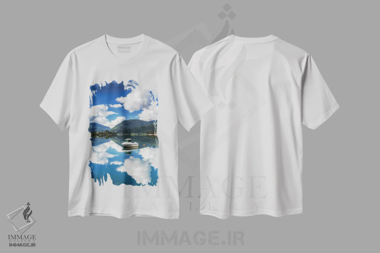 تیشرت سفید طرح دار قایق در نروژ، مدیوم اثر میکولاج گوسپودرک | immage.ir