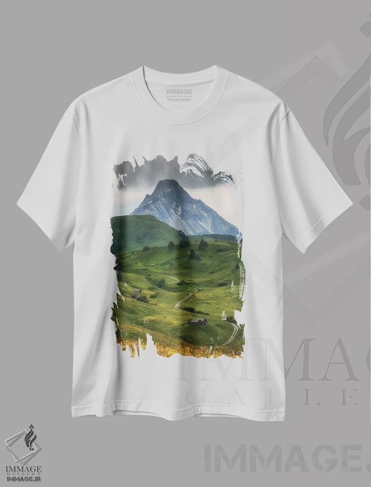 تیشرت سفید طرح دار Alps In Austria,تیِرول، آلپ در اتریش، مدیوم اثر میکولاج گوسپودرک | immage.ir