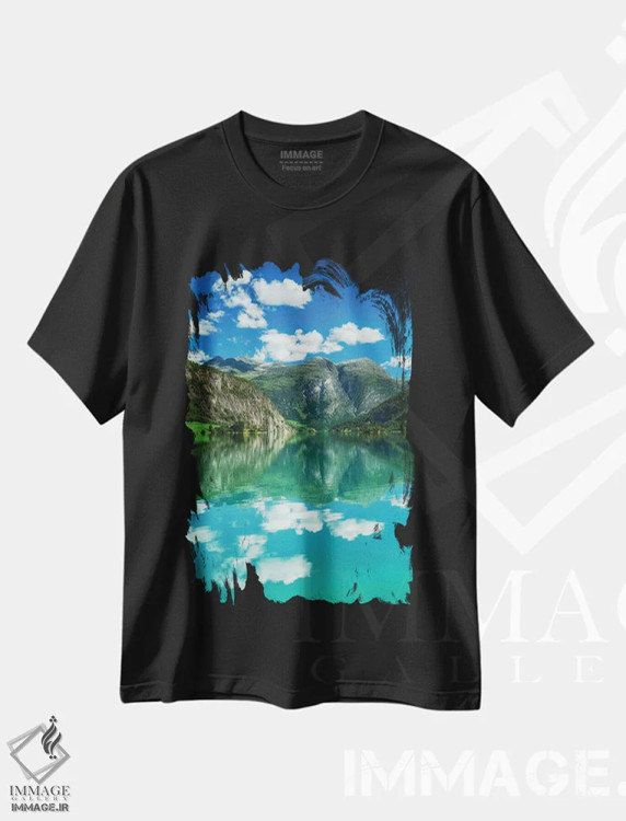 تیشرت مشکی طرح دار آب جادویی در نروژ، مدیوم اثر میکولاج گوسپودرک | فروشگاه ایماژ