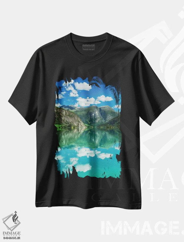 تیشرت مشکی طرح دار آب جادویی در نروژ، مدیوم اثر میکولاج گوسپودرک | فروشگاه ایماژ