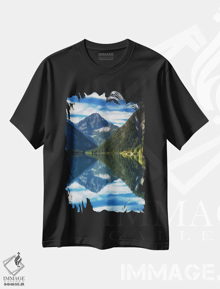 تیشرت مشکی طرح دار Tyrol, Austria,پلانزه، تیرول، اتریش، مدیوم اثر میکولاج گوسپودرک | immage.ir