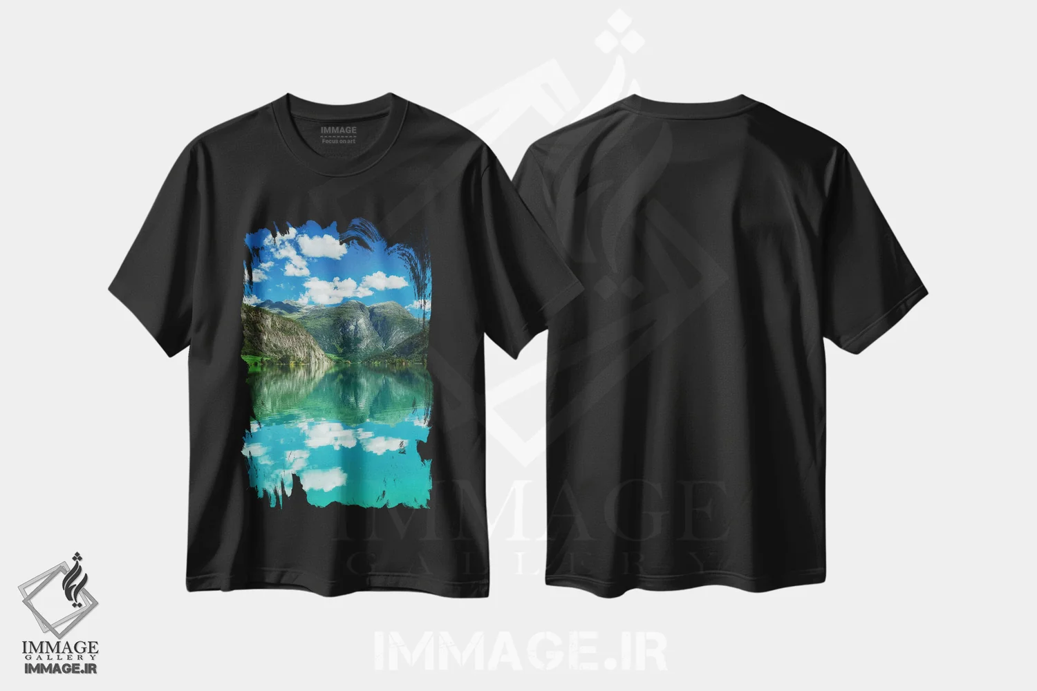 تیشرت مشکی طرح دار آب جادویی در نروژ، مدیوم اثر میکولاج گوسپودرک | فروشگاه ایماژ
