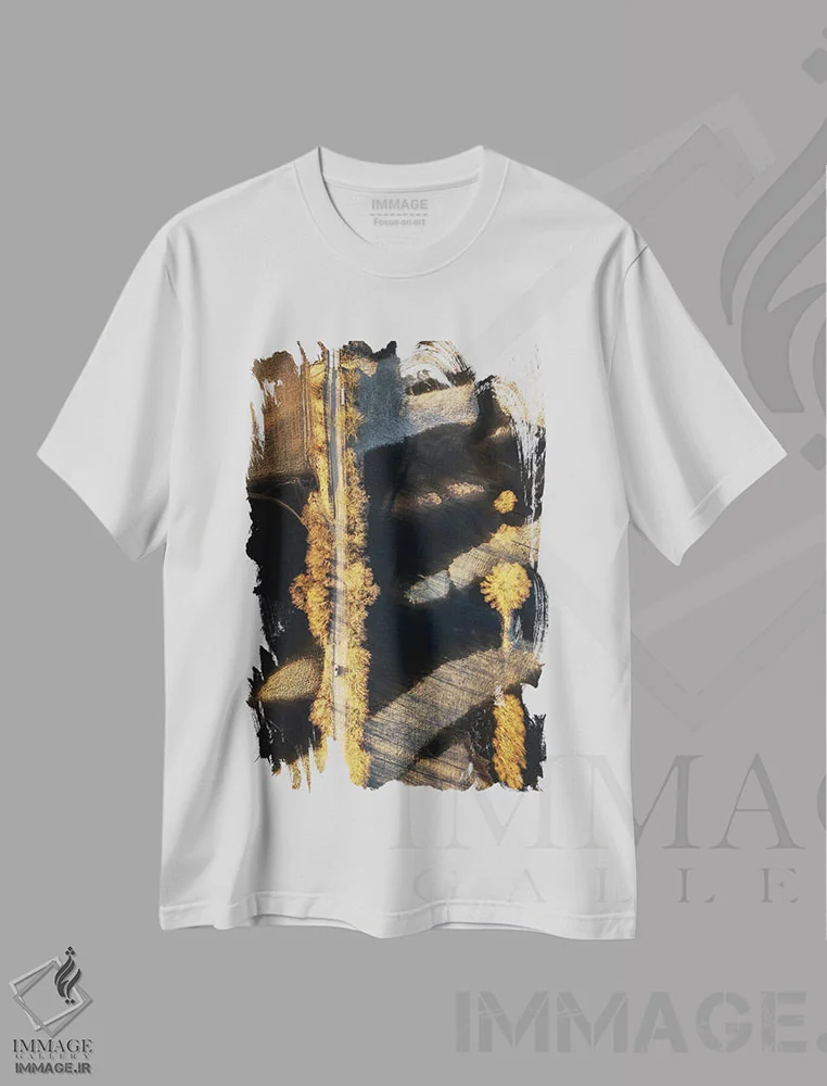 تیشرت سفید طرح دار جاده جادویی، عکاسی هوایی اثر میکولاج گوسپودرک | فروشگاه ایماژ
