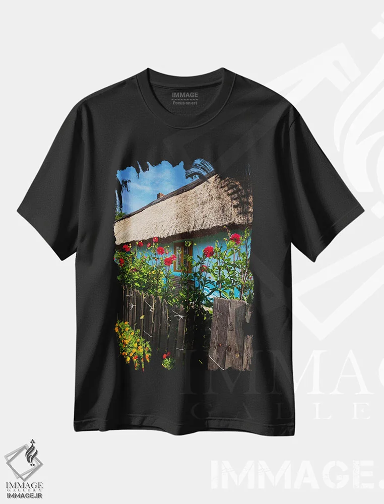 تیشرت مشکی طرح دار Jura, Summer,لهستان، یورا، تابستان، مدیوم اثر میکولاج گوسپودرک | فروشگاه ایماژ