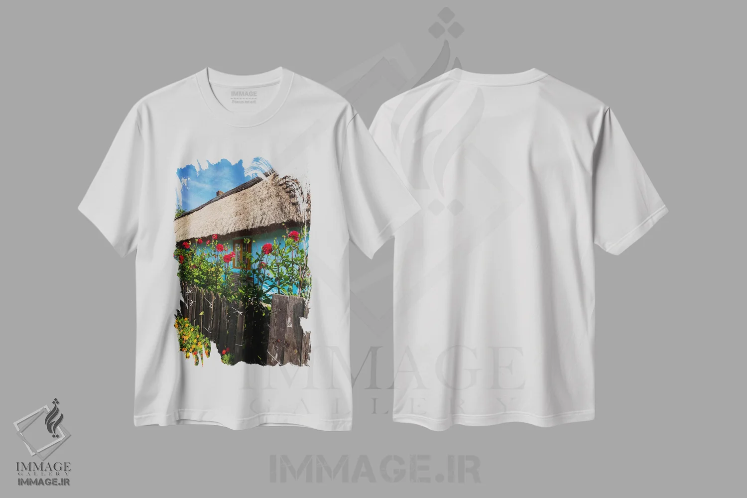 تیشرت سفید طرح دار Jura, Summer,لهستان، یورا، تابستان، مدیوم اثر میکولاج گوسپودرک | immage.ir