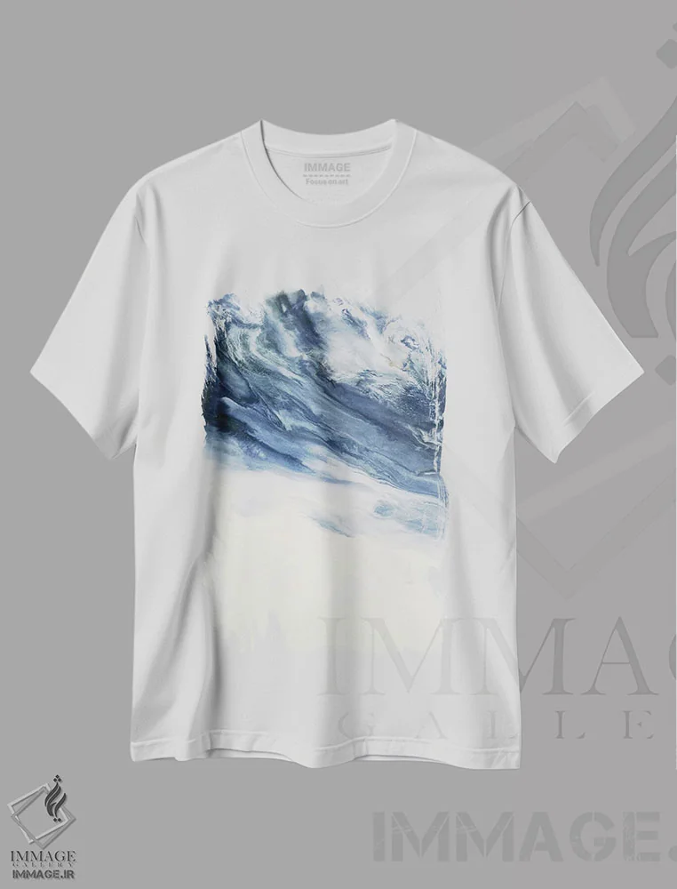 تیشرت سفید طرح دار انتظار، آبستره اثر کوری لاوِل | immage.ir