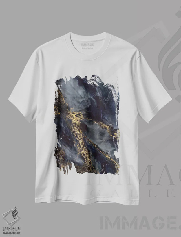 تیشرت سفید طرح دار رویاپردازان، آبستره اثر کوری لاوِل | فروشگاه ایماژ