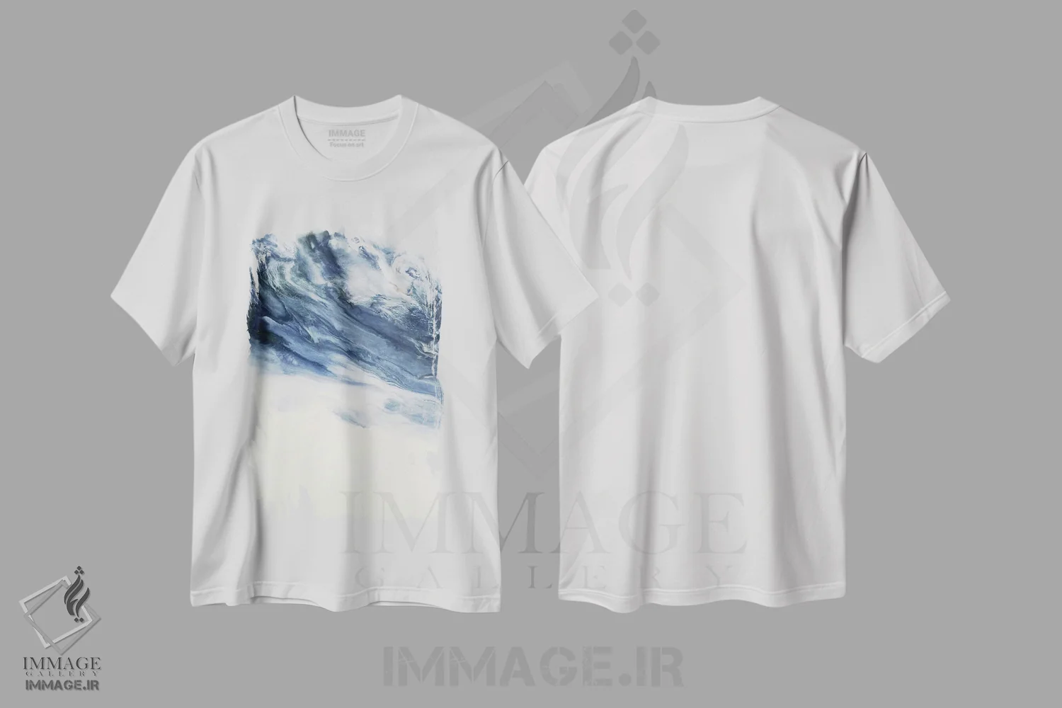 تیشرت سفید طرح دار انتظار، آبستره اثر کوری لاوِل | immage.ir