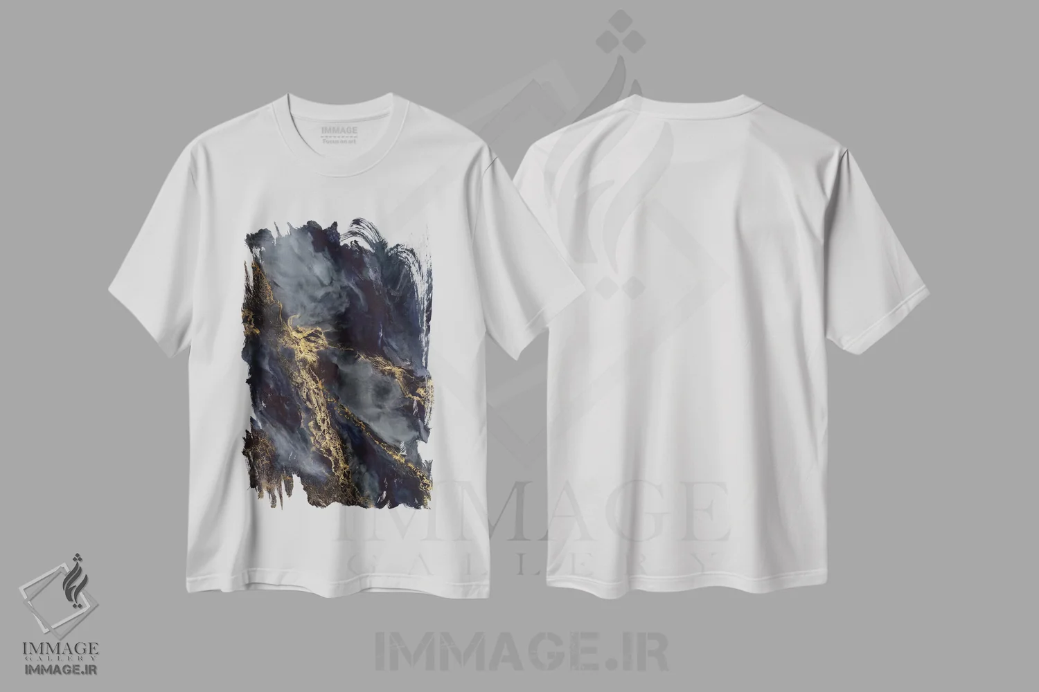 تیشرت سفید طرح دار رویاپردازان، آبستره اثر کوری لاوِل | فروشگاه ایماژ