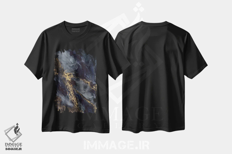 تیشرت مشکی طرح دار رویاپردازان، آبستره اثر کوری لاوِل | immage.ir