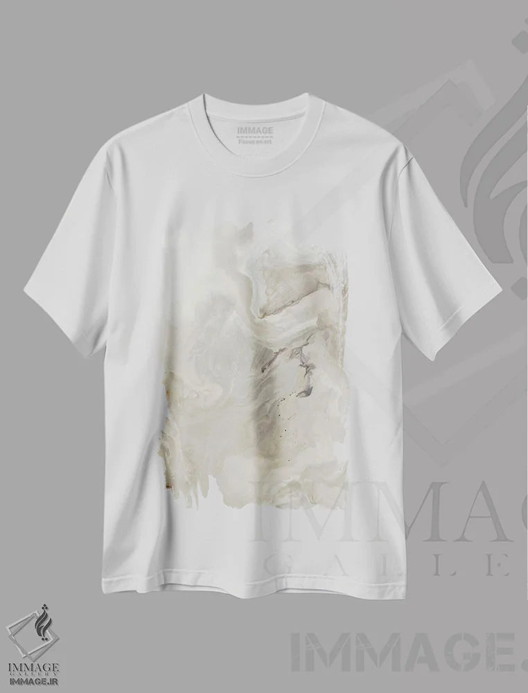 تیشرت سفید طرح دار زمزمه اثر کوری لاوِل | immage.ir
