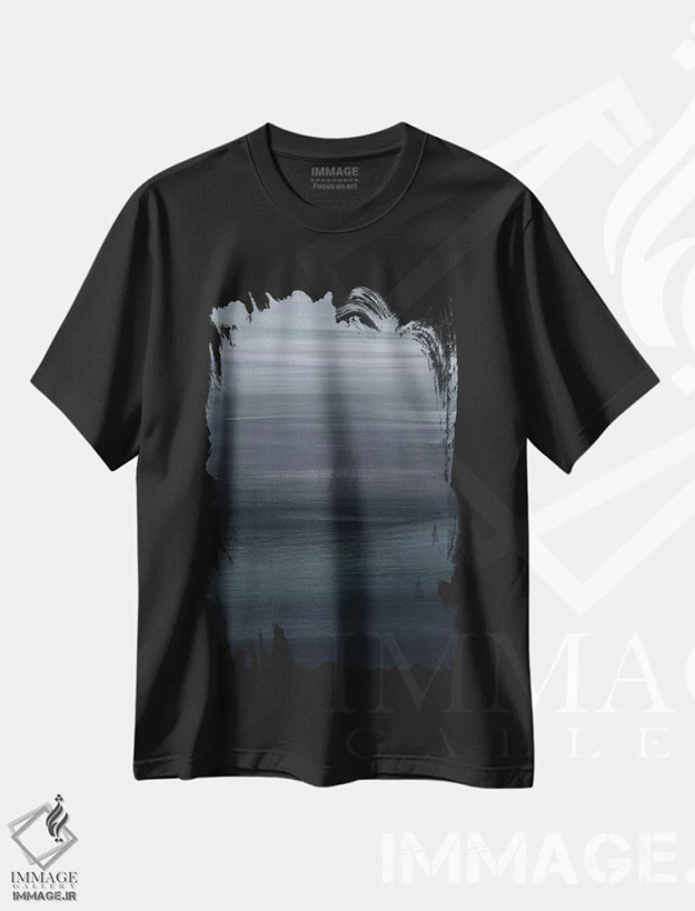 تیشرت مشکی طرح دار سپیده می دمد اثر کوری لاوِل | فروشگاه ایماژ