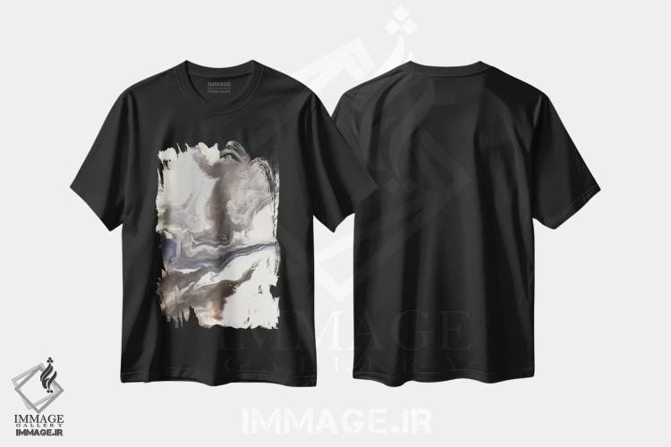 تیشرت مشکی طرح دار هیروندل، آبستره اثر کوری لاوِل | immage.ir