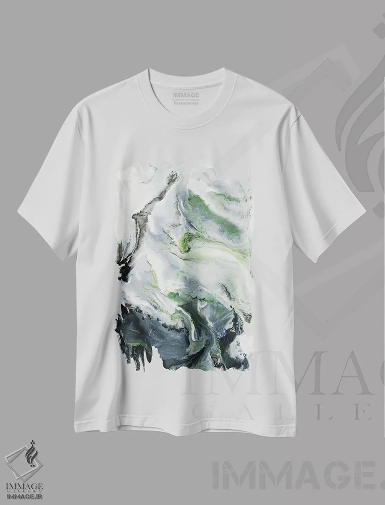 تیشرت سفید طرح دار رویای دیشب اثر کوری لاوِل | فروشگاه ایماژ