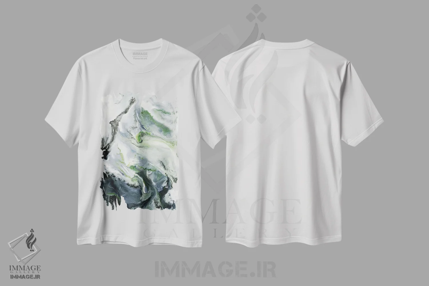 تیشرت سفید طرح دار رویای دیشب اثر کوری لاوِل | فروشگاه ایماژ