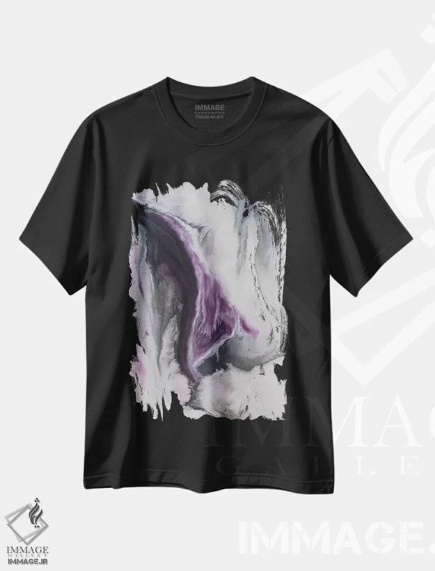 تیشرت مشکی طرح دار ال ای وی-۰۱۷ اثر کوری لاوِل | فروشگاه ایماژ