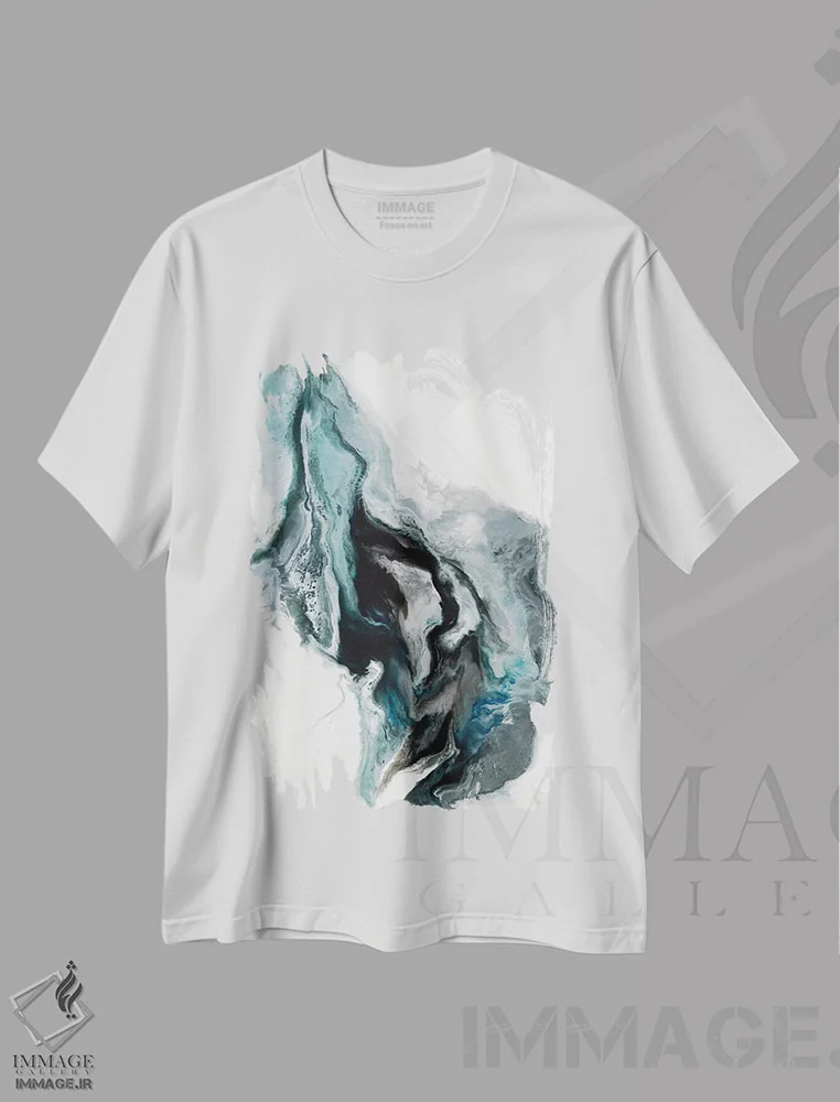 تیشرت سفید طرح دار استعاره اثر کوری لاوِل | immage.ir