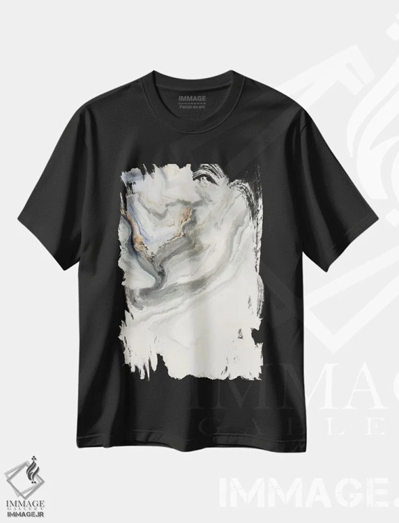 تیشرت مشکی طرح دار بی نام خاکستری/قهوه ای اثر کوری لاوِل | immage.ir