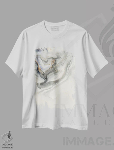 تیشرت سفید طرح دار بی نام خاکستری/قهوه ای اثر کوری لاوِل | فروشگاه ایماژ