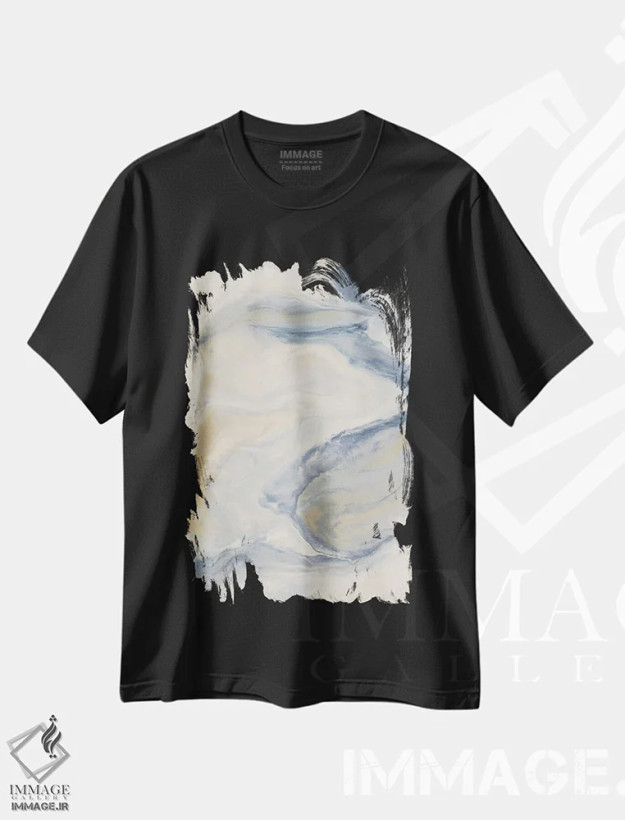 تیشرت مشکی طرح دار بی نام آبی خنثی اثر کوری لاوِل | فروشگاه ایماژ