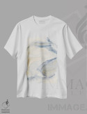 تیشرت سفید طرح دار بی نام آبی خنثی اثر کوری لاوِل | immage.ir
