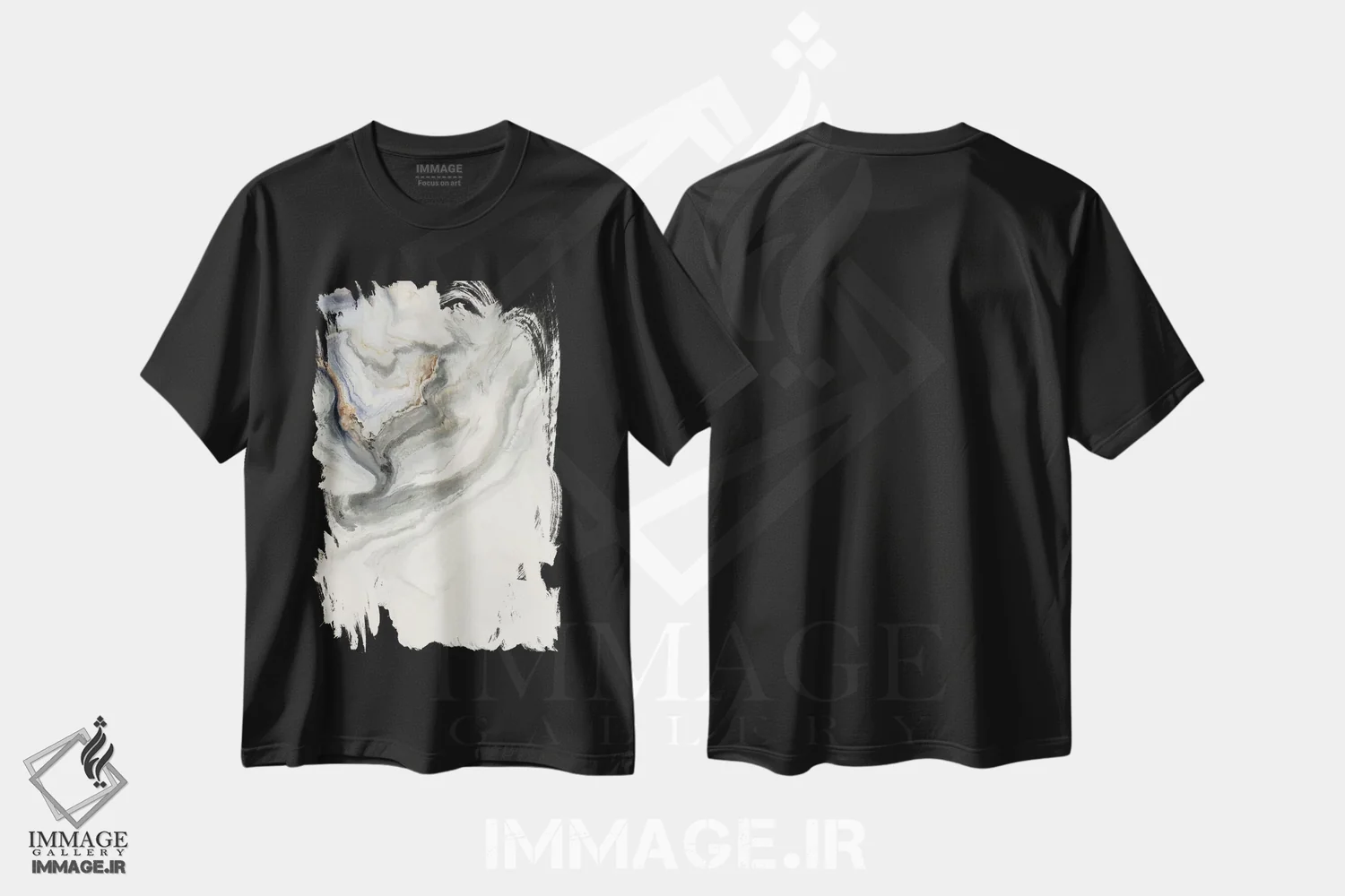 تیشرت مشکی طرح دار بی نام خاکستری/قهوه ای اثر کوری لاوِل | immage.ir