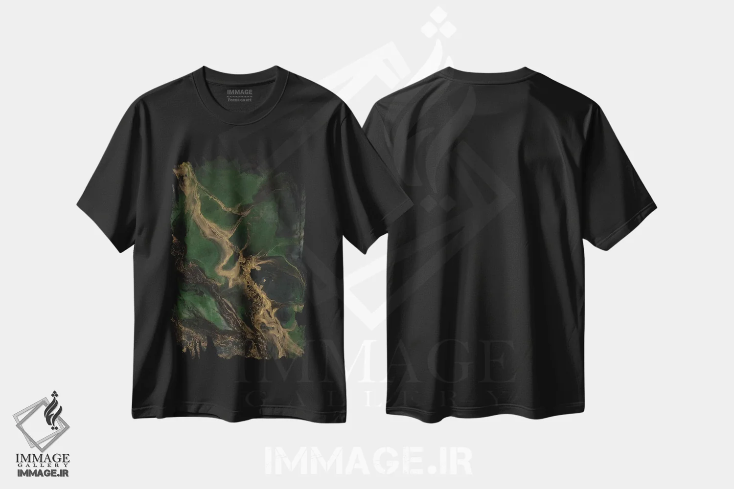 تیشرت مشکی طرح دار بی نام اثر کوری لاوِل | فروشگاه ایماژ