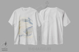 تیشرت سفید طرح دار بی نام آبی خنثی اثر کوری لاوِل | immage.ir