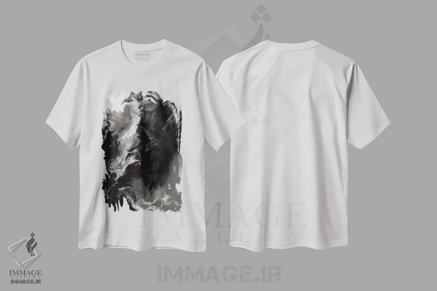 تیشرت سفید طرح دار تغییرات، آبستره اثر کوری لاوِل | immage.ir