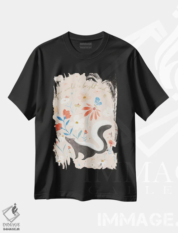 تیشرت مشکی طرح دار کارت روشن و نو، دکور معاصر اثر جیل لابینیک | immage.ir