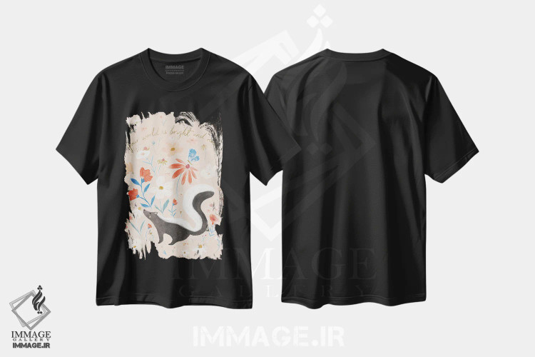 تیشرت مشکی طرح دار کارت روشن و نو، دکور معاصر اثر جیل لابینیک | immage.ir