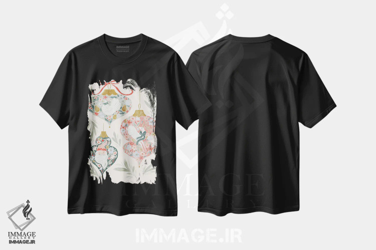 تیشرت مشکی طرح دار تزئینات رنگارنگ، دکور معاصر اثر جیل لابینیک | immage.ir