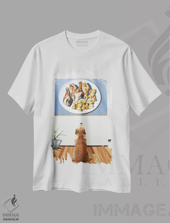 تیشرت سفید طرح دار آرزوها، هنر فاخر معاصر اثر لوسیا برگامینی | immage.ir