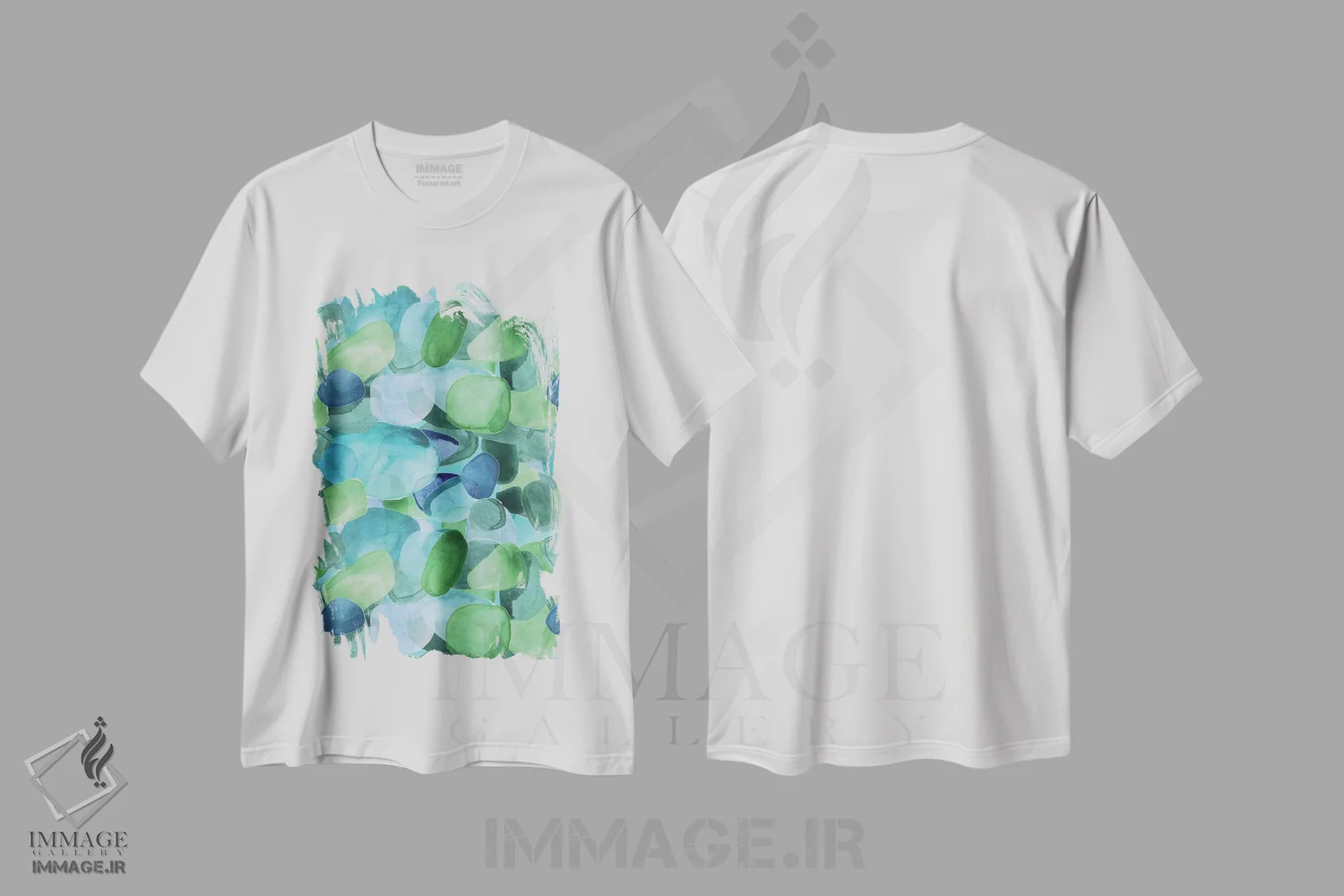 تیشرت سفید طرح دار ساحل شیشه دریایی I اثر لیندا برتل | فروشگاه ایماژ