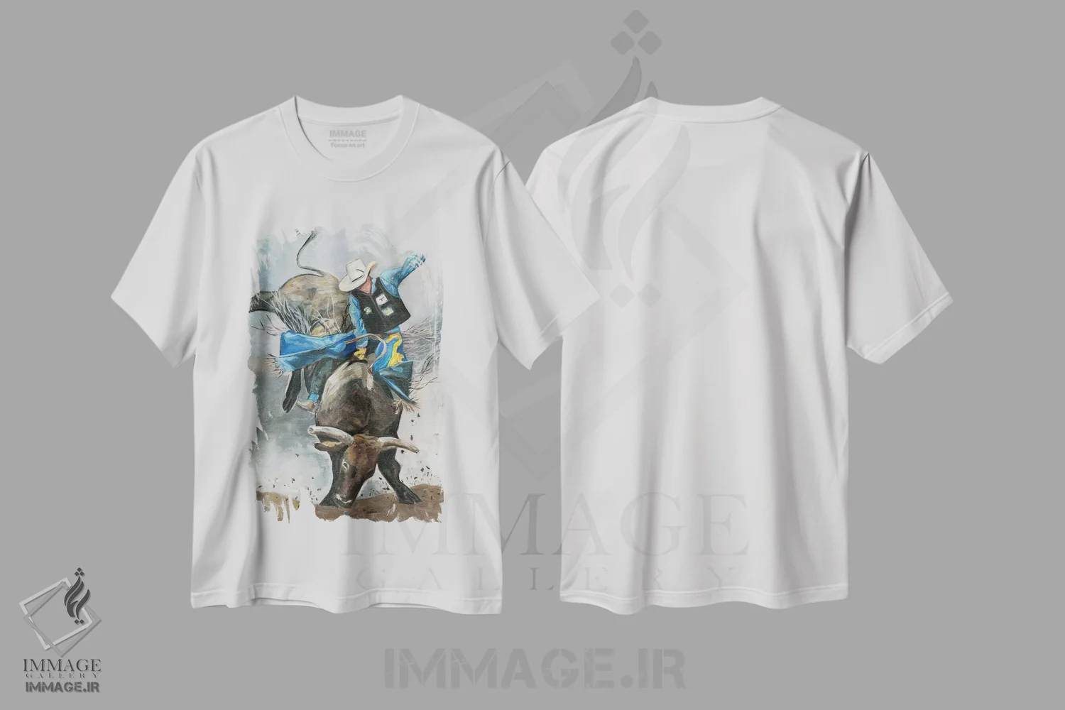 تیشرت سفید طرح دار آسمان ۹۰۱، هنر فاخر معاصر اثر لیزا باترز | immage.ir