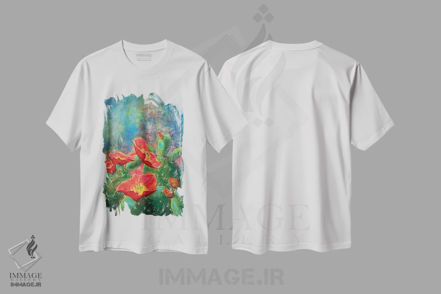 تیشرت سفید طرح دار برای لیلی، هنر فاخر معاصر اثر لیزا باترز | immage.ir