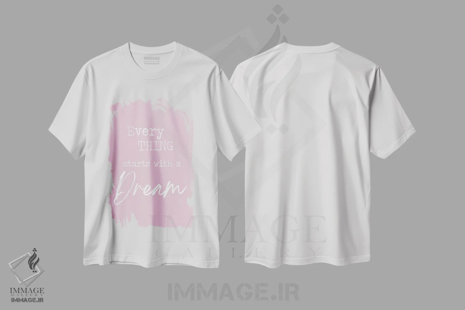 تیشرت سفید طرح دار همه چیز با یک رویا آغاز می شود، تزئینی اثر لولا بیژو و کمپانی | immage.ir